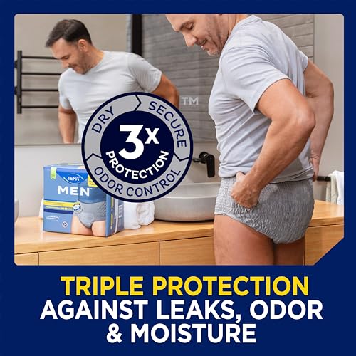 Image of Tena Men Protective Underwear for Men, Maximum Absorbency, Better Fit, Adult Diaper, Large, 20 Count