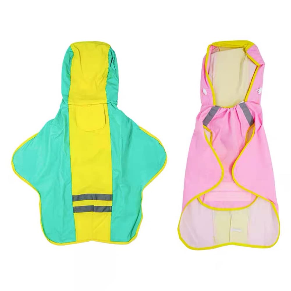 Impermeable para Perros, Impermeable Reflectante for Perros pequeños, medianos y Grandes. Chaqueta Impermeable. Ropa(Pink,L)