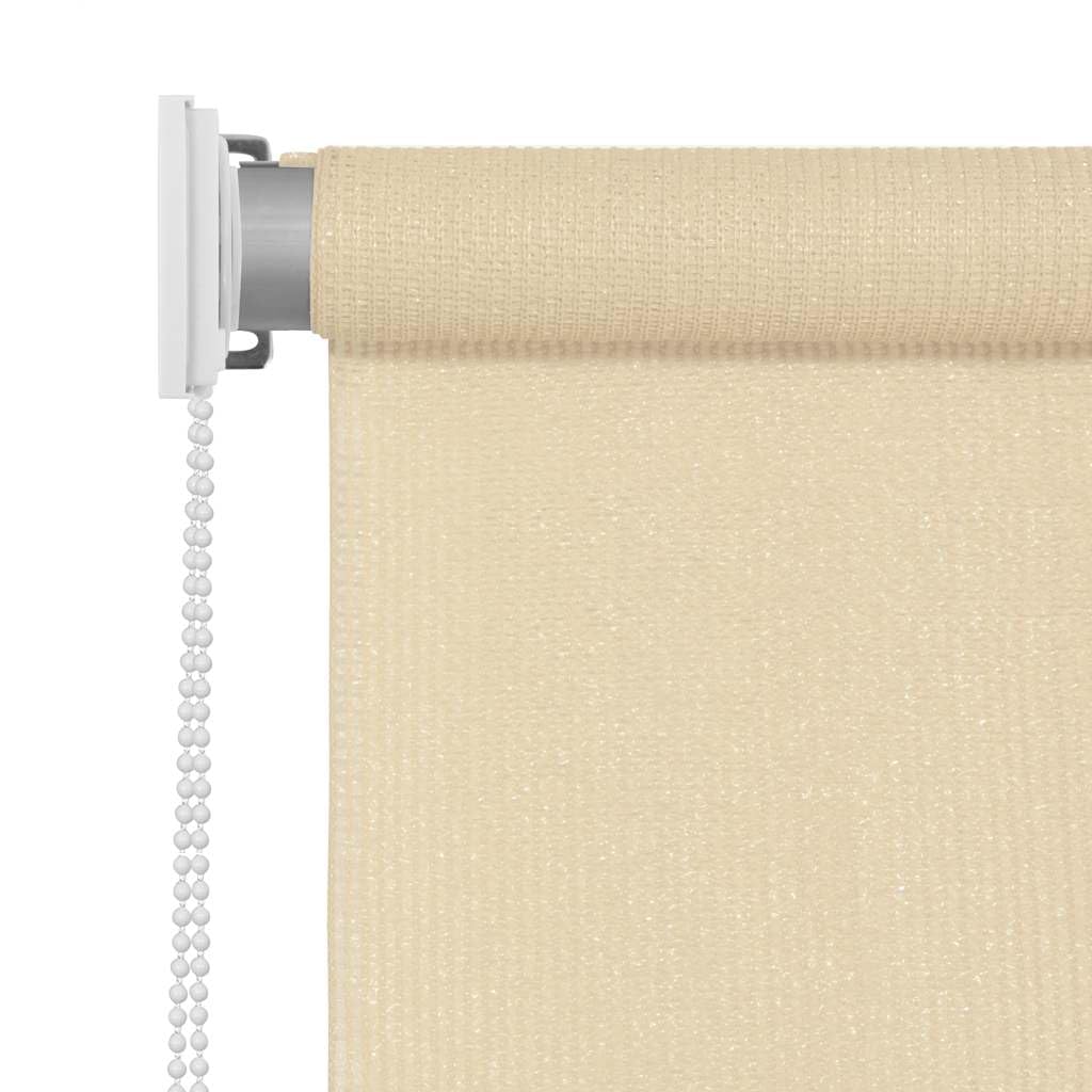 Estor exterior 180 x 230 cm blanco crema de polietileno de alta densidad para protección solar para balcón, terraza, porche, con accesorios de montaje