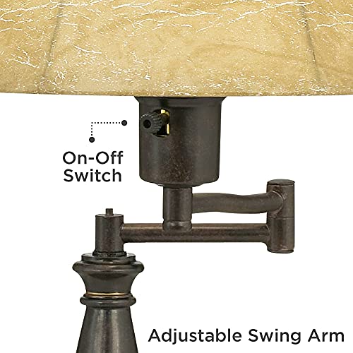 Regency-Hill-Andrea-Rustic-Traditional-Natural-Cottage-Swing-Arm-Desk-Lamp-22-12-High-with-USB-Charging-Port-Bronze-Metal-Faux-Leather-Shade-for-Living-Room-Bedroom-House-Bedside-Nightstand Regency Hill Andrea Rustic Traditional Natural Cottage Swing Arm Desk Lamp 22 12 High with USB Charging Port Bronze Metal Faux Leather Shade for Living Room Bedroom House Bedside Nightstand