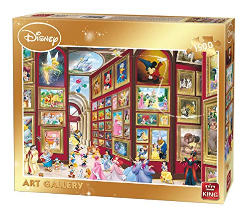 Preisvergleich Produktbild King 5263 Disney 1500 Teile Puzzle Kunstgalerie, Blau Karton