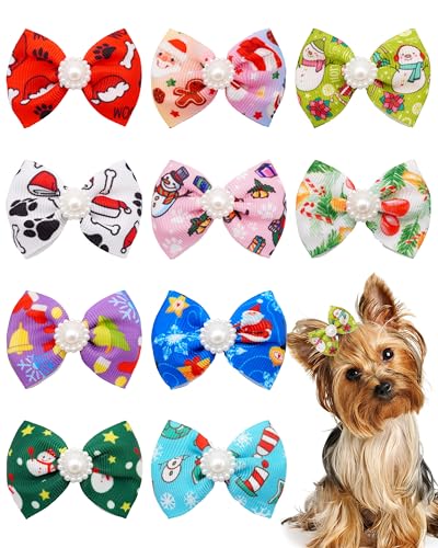 PET SHOW 10 Pack Christmas Hair Bows