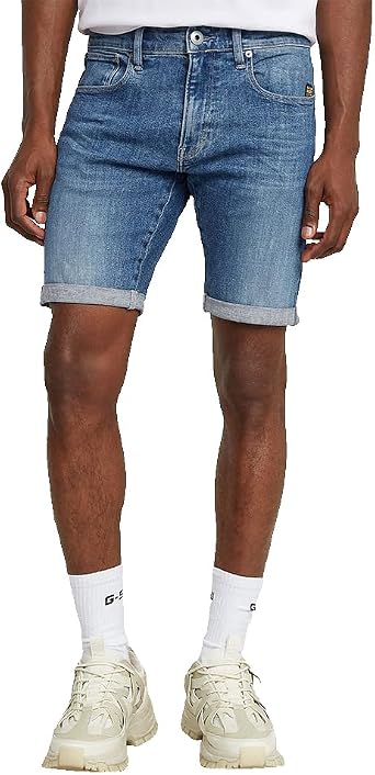 G-STAR Mens 3301 Slim Fit Denim Shorts