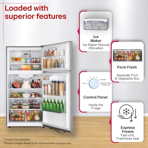 Image of LG 674 L, 1 Star, Smart Inverter, Frost-Free Double Door Refrigerator (GLT6816ODPZ, Shiny Steel, Multi Air Flow Cooling, & Express Freeze, 2026 Model)