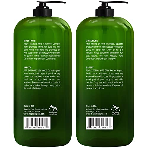 Majestic Pure Biotin Shampoo And Conditioner Set - With Essential Oils & Ceramides - Helps Hair Growth thumb #7