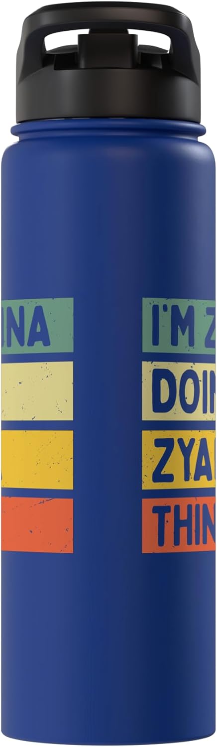 I'm Zyanna Doing Zyanna Things Funny Personalized Quote Stainless Steel Insulated Water Bottle