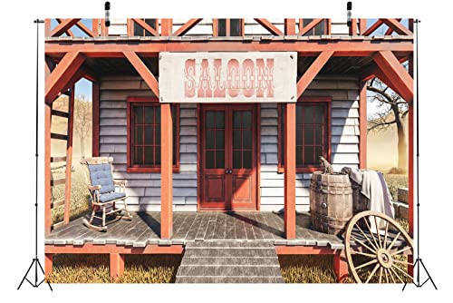 Fond fête Far West 3x2m en tissu pour revivre la magie du western