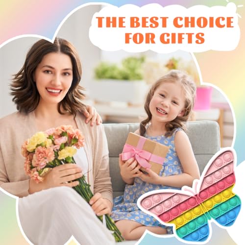 VURYAPI Poppit Pop Fidget It Toy Set - Bubble Popet Antistress Spielzeug | Figetttoys Autismus braucht druckentlastendes Spielzeug Liebe und Delfine(Schmetterling