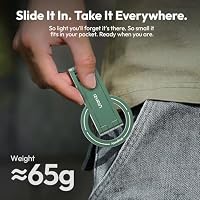 LANZI MA60 Magnetisches Handy-Stativ für iPhone, 3in1 Aluminium Mini-Stativ Faltbar, Taschen-Handy-Ständer, 14 N Doppelseitiger Magnet, kompatibel mit iPhone 17, 16, 15, 14, 13, 12, Magsafe, Grün – Ansicht 4