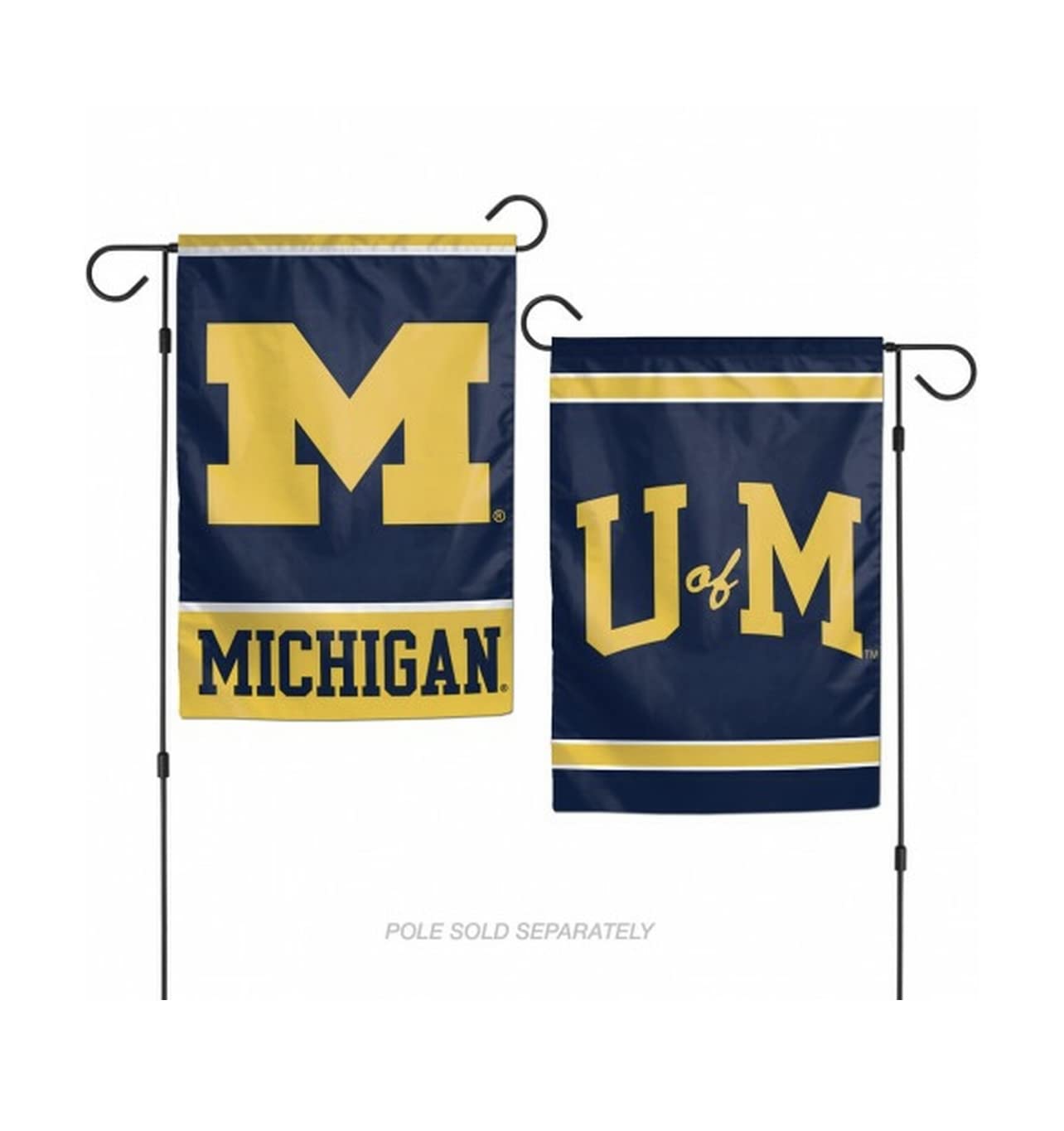 Drapeau de jardin Michigan Wolverines double face lisible recto verso - 2