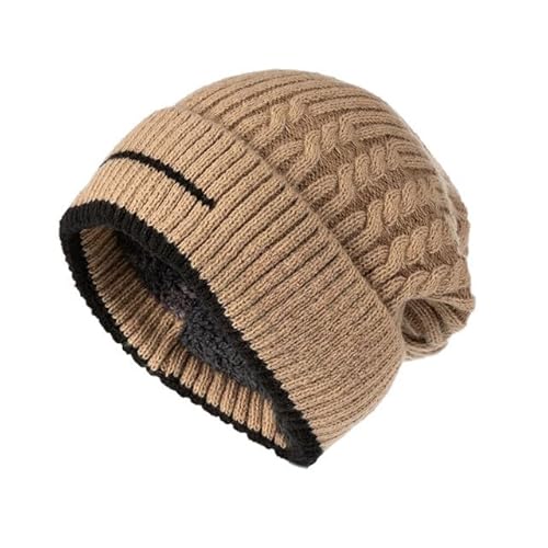 Conjunto de Toca e Gola para Inverno - Acessórios de Aquecimento Masculino e Feminino(Bege)