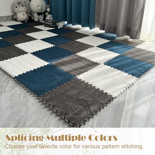 Alfombra de espuma interconectable de 30x30 cm con peluche modular para niños 3