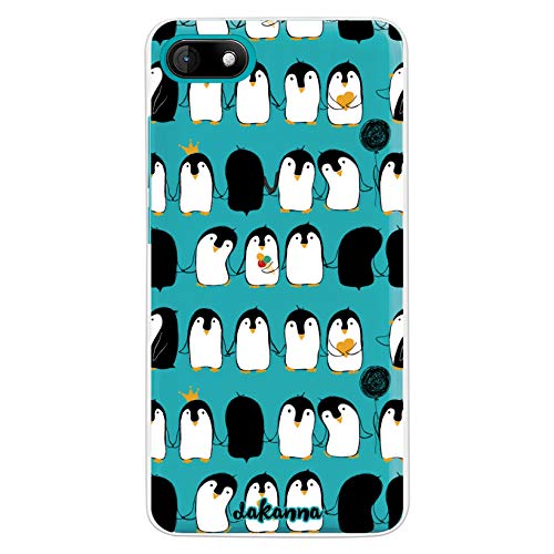 dakanna Coque pour [Wiko Sunny 3] en Silicone Souple, Design [Motif de Pingouin avec Glace] Étui Housse en Gel TPU [Fond Transparent]