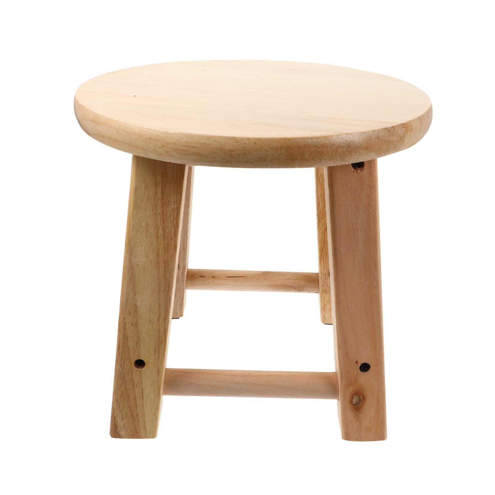 Taburete pequeño de madera de 25 x 25 cm, reposapiés de baño de madera maciza, mini asiento creativo para inodoro, versátil y bajo, para uso en el hogar, cocina o sala de estar