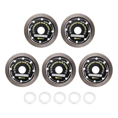 Lame de scie diamant pour ajuster l alesage de meuleuse lot de 5 disques 10,2 cm