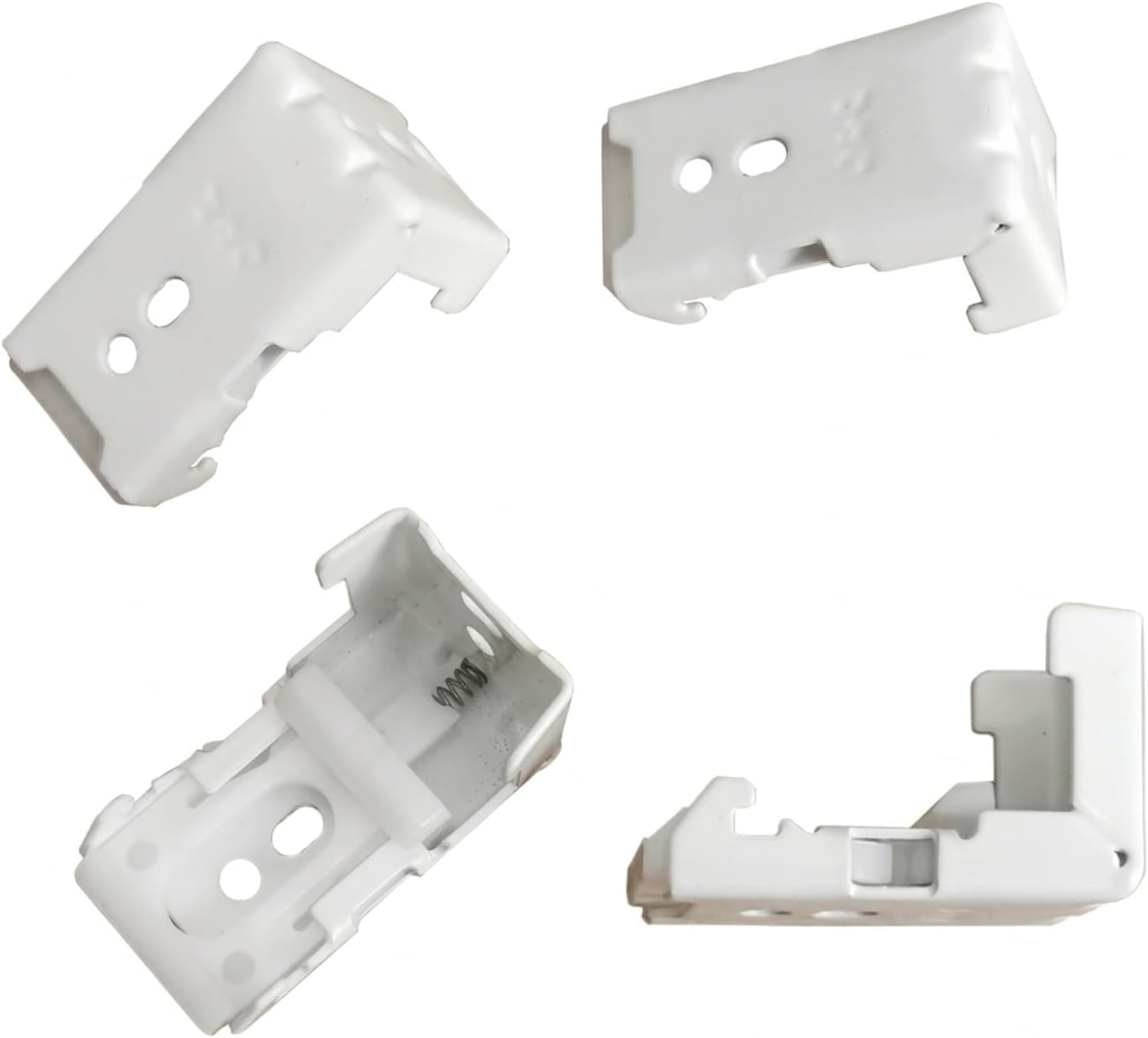 BRIOTA 4 Pcs Roman Blind Spring Brackets, Roman Blinds Push Spring Clips, 47x28x25mm for 21-22mm Shutters Roller Blind Brackets Top Fix Fitting