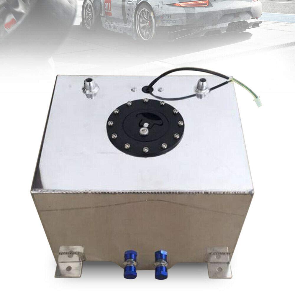 Serbatoio Carburante In Alluminio Da 5 Galloni (20L) Universale Con Sensore Livello 0-90 Ohm, Schiuma Antiscoppio E Staffe Robusti
