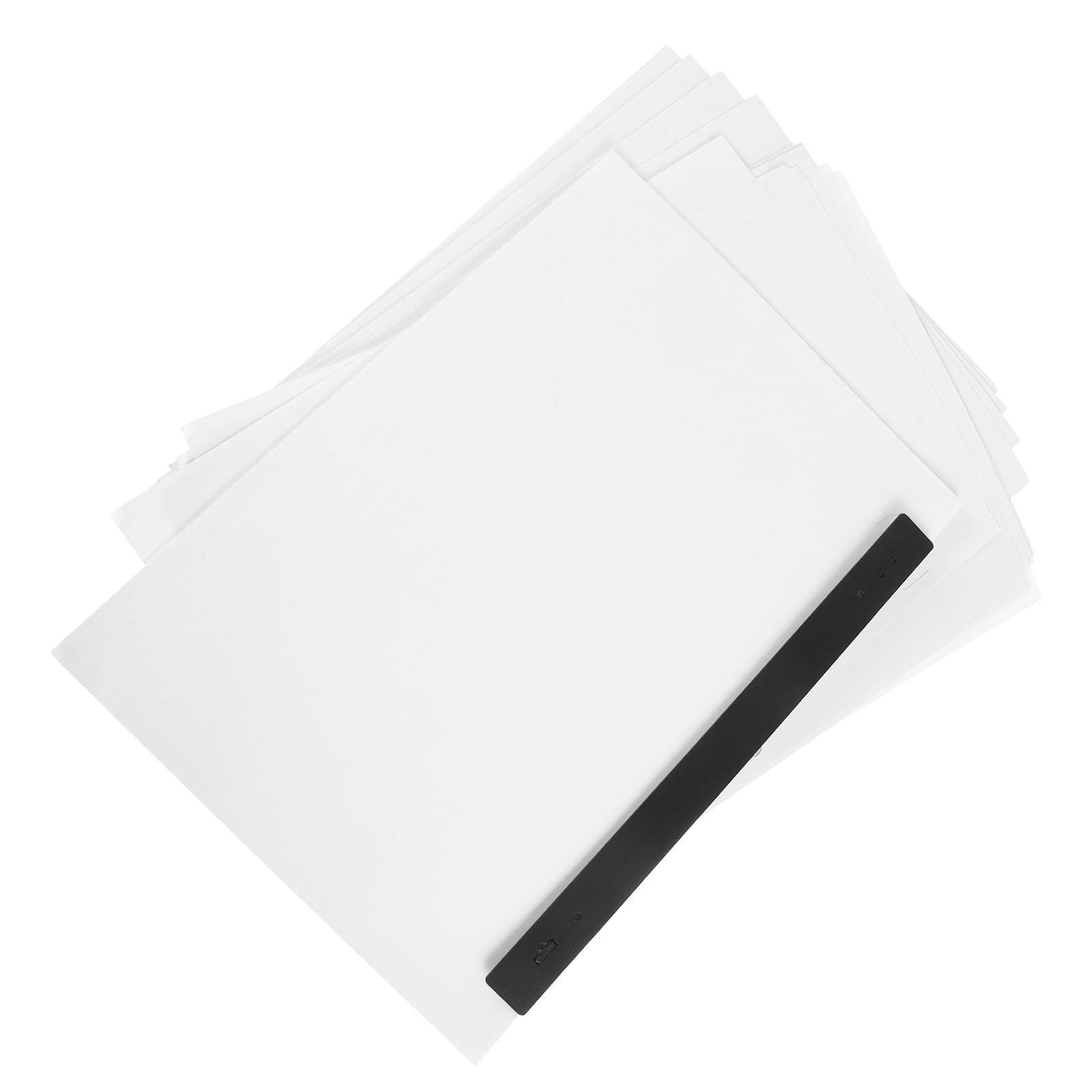 Kichvoe Carta da Disegno Bianca con Fori per Animazione, 200 Fogli con Righello di Posizionamento, Carta per Fumetti e Attività Creative con Design a 3 Fori