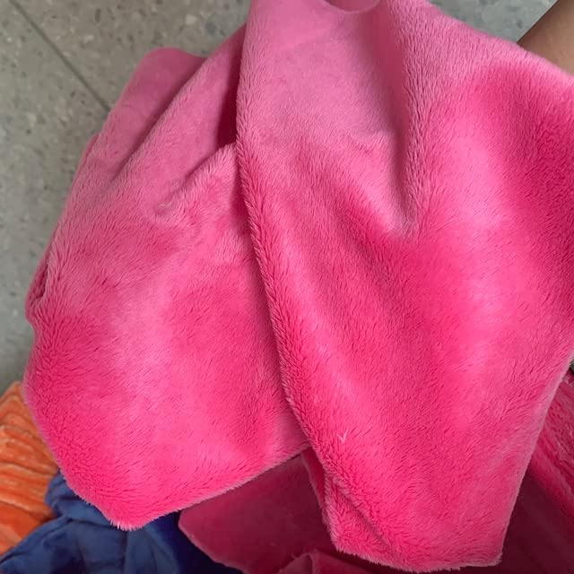 Telas Velvet Minky Plush Fur Fabric 31"x59", 5mm Pile for Bags, Clothing, Coat, Costume, DIY Craft Supply-Plush Fur Fabric by The Yard-Craft Plush Fur Fabric for Sewing Apparel, Rugs, Pillows