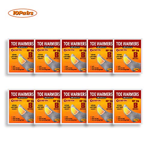 World-Bio Toe Warmers With Adhesive 10 Pairs And Disposable Hand Warmers 10 Packs - Long Lasting Safe Natural Odorless Air Activated Warmers Up To 8 Hours Of Heat - Heat Packets For Hands And Feet #TOP1