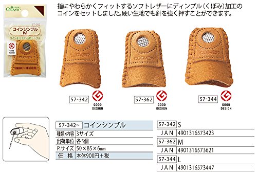 Dedal Clover Coin M accesorio de costura para acolchado y patchwork 5
