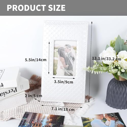 Image of GKN DIY Scrapbook Photo Album, 100 Pages, Holds 300 Photos (4x6 Inch), Linen Cover Memory Book with Front Window, Family Travel Baby Wedding Anniversary Birthday Gift