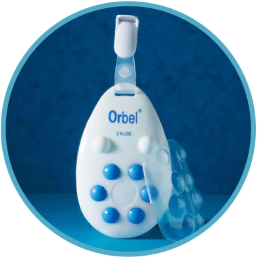 Orbel Hand Sanitizer Dispenser with Wearable Clip for Travel, Work, and School, Sanitizing Clip-On Device for Clothes, Backpack, Purse, or Keychain, 6 Pack