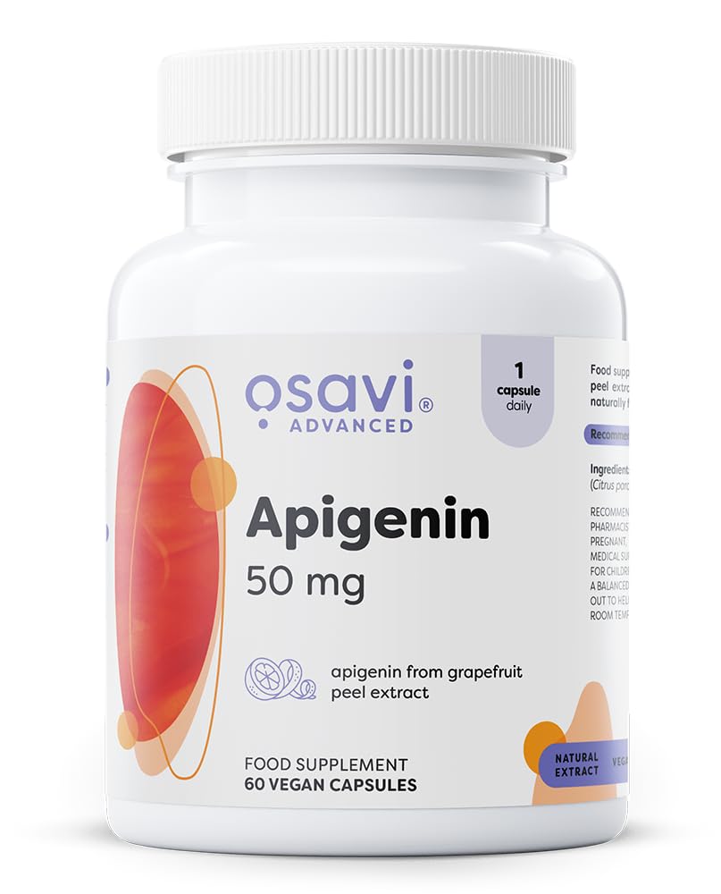 Osavi Apigenin 50 mg – 60 Vegan Capsules | Standardised Grapefruit Peel Extract (90% Apigenin) | Pure Plant Bioflavonoid | Clean Label | Suitable for Vegans, Vegetarians & Keto Diets