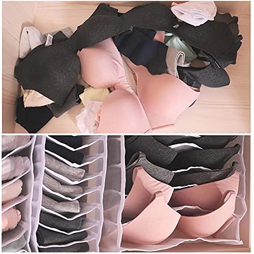 CAMSTIC Drawer Underwear Socks Organizer Divider, Foldable, Washable, 4.7" High, Pack of 3