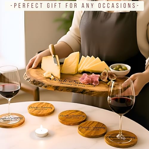 Personalized Olive Wood Cutting Board - Custom Charcuterie Boards, Housewarming, New Home, Birthday Gift for Women, Her, Men, Him, Wedding, Bridal Shower, Engagement, Anniversary, Mother’s Day Gifts - Image 4