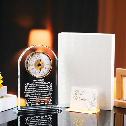 Horloge en cristal Movdyka : le cadeau personnalisé pour mon amoureux marié pour la vie - 6