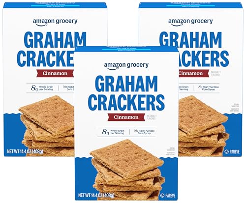 Image of Amazon Grocery, Cinnamon Graham Crackers, 14.4 Oz (Pack of 3)