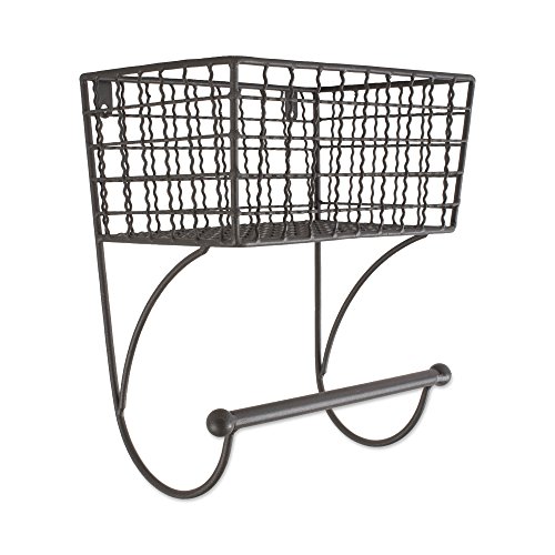 DII Rustic Farmhouse Bathroom Décor, Metal Storage, Small Towel Bar, Gray by DII - Used condition - US$17.77