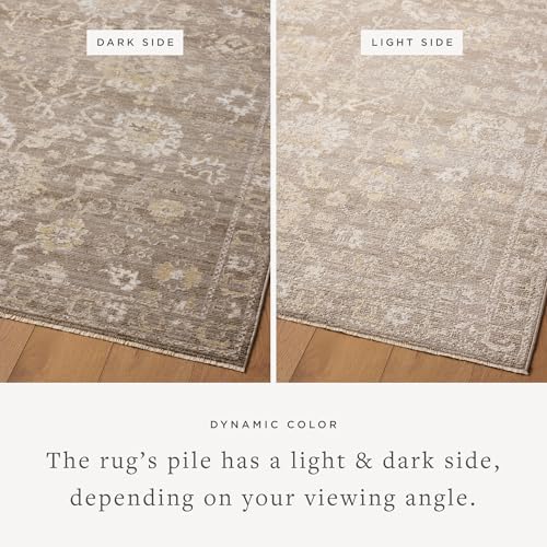 Loloi Magnolia Home by Joanna Gaines Pace Collection PAC-03 Taupe/Wheat 9'-6" x 12'-3" Area Rug