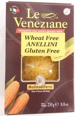 Le Veneziane Italian Gluten Free Corn Pasta Anelini 250