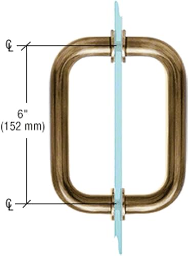 Miniatura 2 de CRL 6 níquel cepillado Mangos Tubulares de back-to-back 3diámetro de 4 ducha puerta Pull