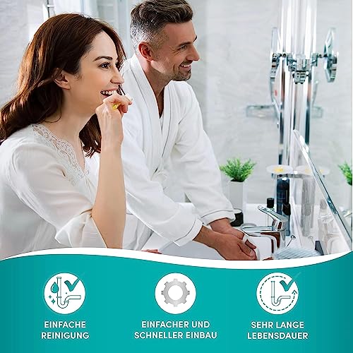 Engelbach® Universal Tauchrohr für Siphon 200mm - Verlängerung für Designsiphon, Röhrensiphon, Tassensiphon 1 1/4 Zoll x 32mm, Matt schwarz