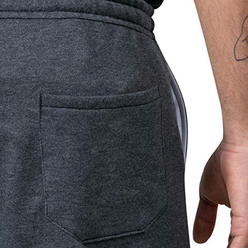 Kit com Duas Bermudas de Moletom - Telo - Chumbo/Preta - GG