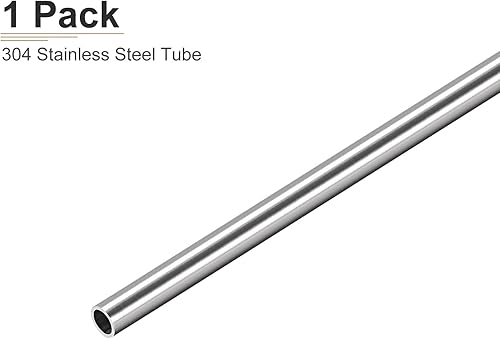 Miniatura 6 de Tubo de acero inoxidable 304 de 0.354 in x 0.039 in x 9.843 in (ODxWall TxL) - 1 paquete - Bueno para equipos de maquinaria - Tubos de metal pulido