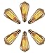 Produktbild XIHOME Vintage Edison Glühbirne Retro Altmodische 60W ST64 E27 Schraube 220V-240V Klassisch Glühbirnenkäfig Wolframfäden Bernstein Glas Antikstil Dimmbar 2700K, Warm White-6 Bulbs Pack