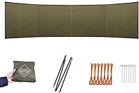 Vista 1 de Onewind Cortavientos de campamento, versátil bloqueador de viento a prueba de agua, de silnylon, para campamento, parabrisas al aire libre