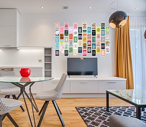 Image of Pack of 54 Women Empowerment Wall Collage Kit Posters - 4 x 6 Inches Wall Decor Poster - Wall Art For Bedroom, Living room, Office - 1 Tissue Tape