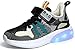 Voovix Baskets Enfant Chaussures Lumineuses Chaussures LED USB Chargement pour Filles et Garçons, Noir32