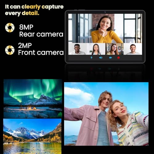 Image of Android 15 Tablet,10 inch Tablets, Octa Core CPU, 12GB+64GB+512GB Expansion, 1280x800 Display Screen, Wi-Fi6, Dual Camera, 6000mAh Battery Tablet PC,Widevine L1 Google Kids Space