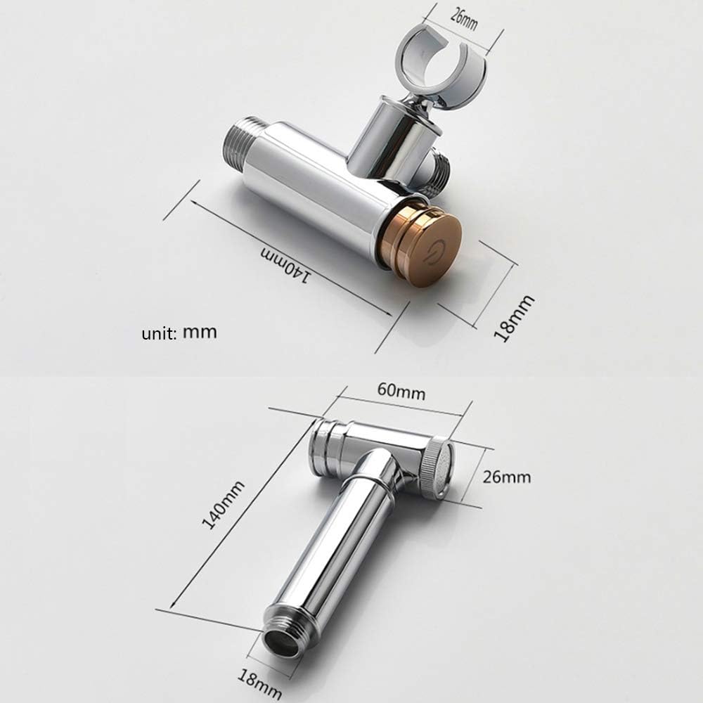 Bidet Sprayer with Single Cold Water Push Switch Portable Cloth Diaper Washer Shower Sprayer Set Wall Mount Toilet Bidet Attachment Pressure Sprayer,Chrome(Chrome)