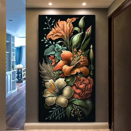 Diamond Painting 5D Complet Jasmin pour Décoration Salon Moderne