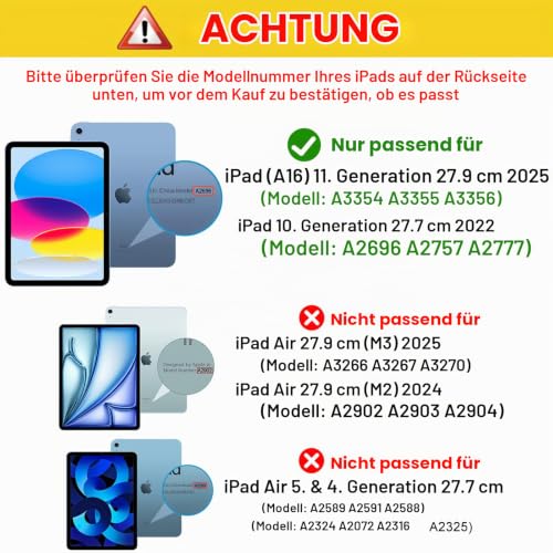 ProCase Hülle für iPad (A16) 11" Generation 2025 – Ansicht 2
