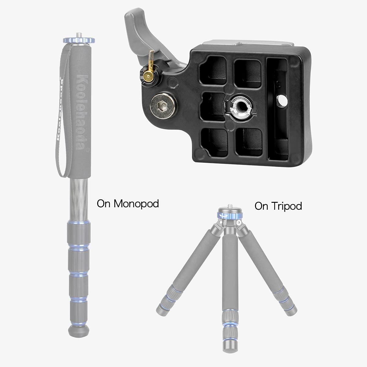 Adaptateur Plaque Rapide Pour Manfrotto 200PL-14 – Compatible Avec Plusieurs Têtes – Montage Facile - 5