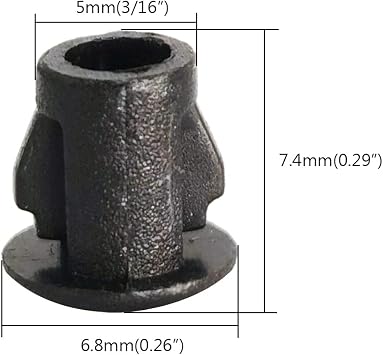 Hole Plugs 3/16 Plastic Flush Type Hole Plugs Snap in Locking Hole Tube Screw Caps Drilling Cover Plugs Fastener Covers for Kitchen Cabinet Furniture Black 100 Pack