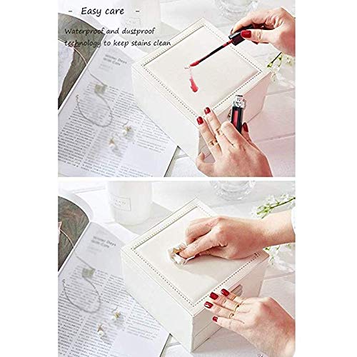 Boîte à bijoux cadeau idéal avec miroir, tiroirs de rangement et étui de voyage - 3